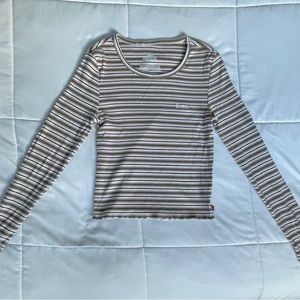 Dickies junior long sleeve babydoll tee, color: multi, size: large